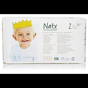 Naty size 2 diapers. NWT. 4 bags of 34 diapers.